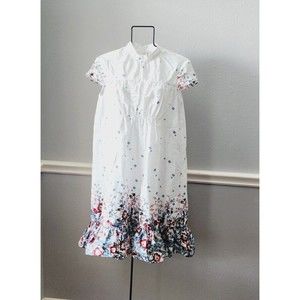 Erdem Virginia Bird Blossom Bird Shift Dress A Sz 4 White